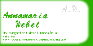 annamaria webel business card